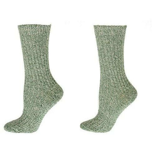 Women's Outdoor Boot Hiking Marled Twisted Cotton 2 Pair Pack Socks